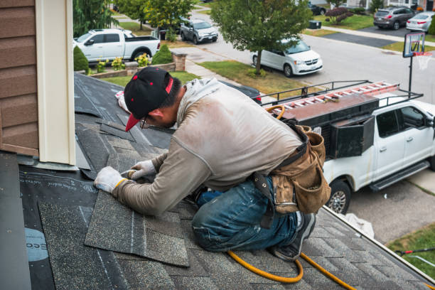 Professional Roofing technician working in Poplar Grove, IL